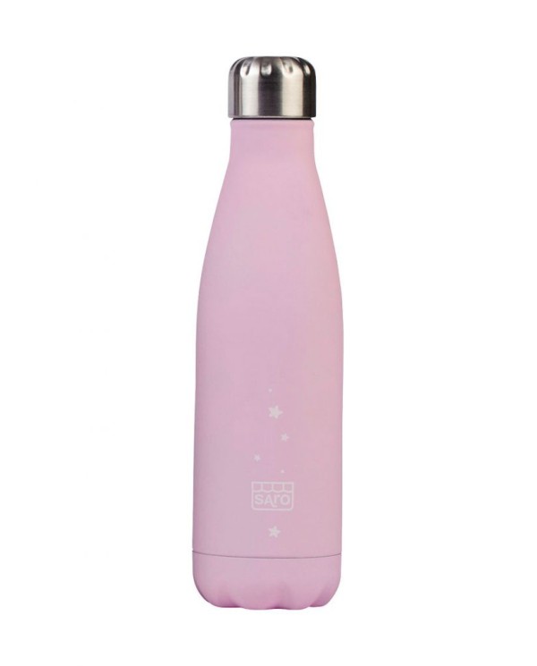 Botella Termica Engomada 500ml Rosa de Saro