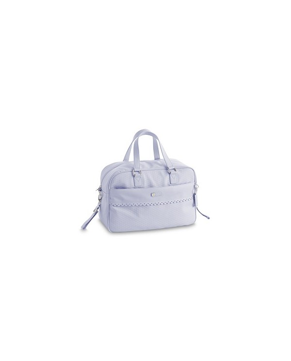 Bolso Ecopiel+cambiador Rombos Azul de Pirulos