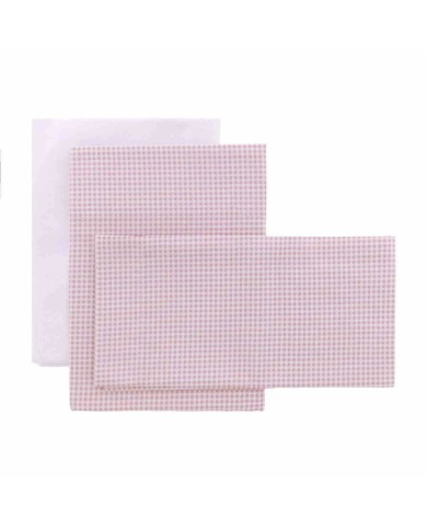 Sabana Cuna 3pcs Vichy10 46923 Rosa